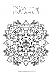 Colorazione gratuita Babbo Natale Mandala