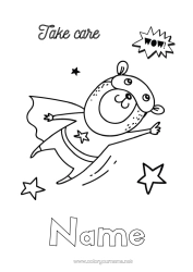 Free colouring Bear Ill Hero Forest animals