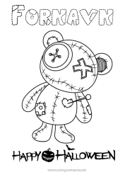 Gratis tegning Monster Bjørn Halloween Bjørneunge Skovens dyr Spil og legetøj Tilmelding 