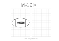 Colouring to customise Sport Children's Activities Rugby Rugby Ball Team Sports