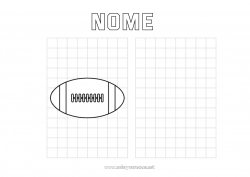 Desenho para personalizar Esporte Atividades para Crianças Rúgbi Bola de rúgbi Sports d'équipe