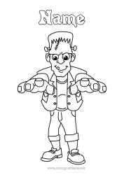 Colouring to customise Frankenstein