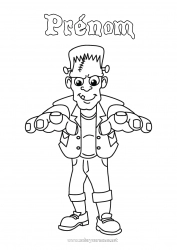 Coloriage à personnaliser Frankenstein