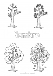 Colorear gratis Árbol Estaciones