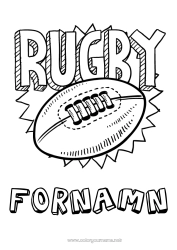 Gratis teckning Sport Rugby Rugbyboll Lagsporter