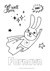 Gratis tegning Syg Helt Kanin Skovens dyr