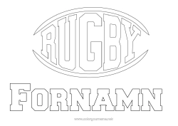 Gratis teckning Sport Rugby Lagsporter
