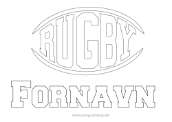 Gratis farvelægning Sport Rugby Holdidræt