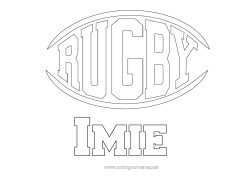 Kolorowanka za darmo Sport Rugby Sporty drużynowe
