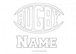 Free drawing Sport Rugby Team sports