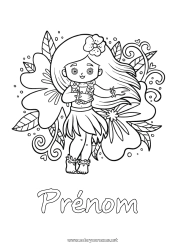 Dessin gratuit Sport Danse Hibiscus Île Sports artistiques Hula