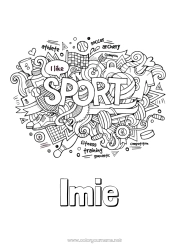 Kolorowanka za darmo Sport Mandala Symbole Inne sporty Kręgle