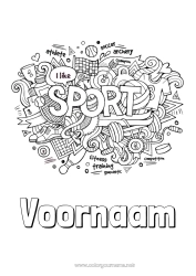 Gratis kleurplaat Sport Mandala Symbolen