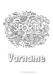 Kostenlose Malvorlage Sport Mandala Symbole Andere Sportarten Bowling