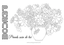 Coloriage gratuit Fleurs Malade