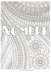 Dibujo libre Nombre decorado Dibujos complejos para colorear Zentangle