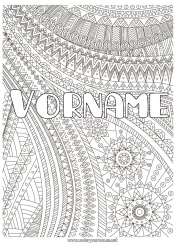 Kostenlose Malvorlage Dekorierter Name Komplexe Ausmalbilder Zentangle