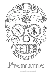 Pagină de colorat personalizată Cranium Ziua Morților