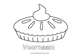 Gratis tekening Dankzegging Voedsel Taart