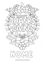 Colorare per personalizzare Fiori Thanksgiving