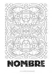 Colorear gratis Monstruo Halloween Mandala Frankenstein