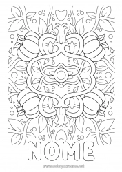 Disegno gratuito Zucca Mandala Autunno Foglie