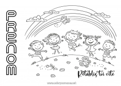 Coloriage gratuit Malade Fille Garçon Enfant