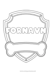 Gratis tegning Helt Super badge Tegnefilm