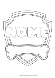 Colorare per personalizzare Eroe Badge super Cartone animato
