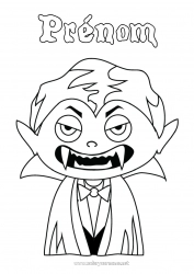 Coloriage à personnaliser Vampire