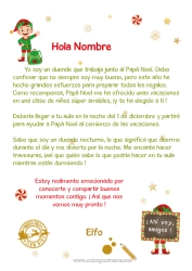 Dibujo libre Elfos de navidad Cartas de elfos bromistas Escuela Carta de Llegada del Elfo