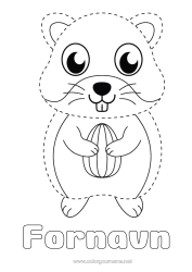 Gratis fargelegging Barnaktiviteter Dyr Enkle fargelegginger Tegn og farglegg Andre dyr i verden Hamster
