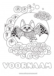 Gratis tekening Vleermuis Dier Zentangle Vogels en vliegende zoogdieren