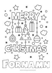 Gratis färgläggning Jul Juldekorationer God Jul!