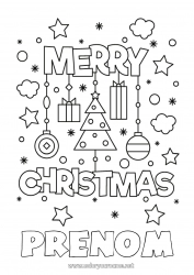 Coloriage gratuit Noël Décorations de Noël 