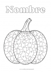 Colorear gratis Calabaza Zentangle