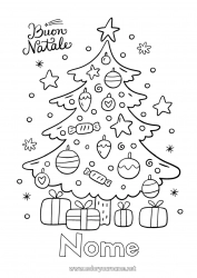 Disegno gratuito Regali Albero di Natale Natale Decorazioni di Natale Messaggio 