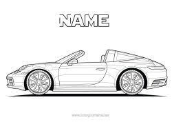 Free colouring Vehicles Car Racing car Cars, vans and motorhomes Race cars and circuits