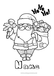 Colouring to customise Gifts Father Christmas Christmas Hood Ho Ho Ho