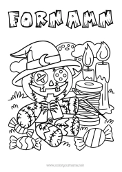 Gratis teckning Godis Pumpa Ett godis eller ett spratt? Halloween Spel och leksaker Docka
