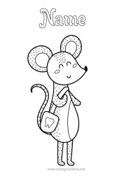 Colouring to customise Milk Tooth Little Mouse