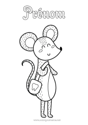 Coloriage gratuit Dent de lait Petite Souris