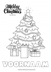 Gratis tekening Cadeaus Kerstboom Kerstmis 