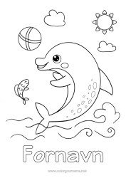 Gratis tegning Ballonger Dyr Delfin Marin eller akvatisk dyr
