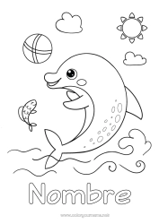 Dibujo libre Globos Animales Delfín Animales marinos o acuáticos