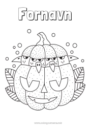 Gratis fargelegging Gresskar Halloween Fugl Fugler og flygende pattedyr