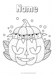 Desenho grátis Abóbora Halloween Pássaro Pássaros e mamíferos voadores