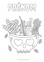 Coloriage gratuit Halloween Crâne