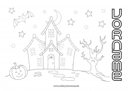 Kostenlose Zeichnung Halloween Haus Spukhaus