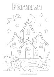 Gratis fargelegging Halloween Hjemsøkt herskapshus